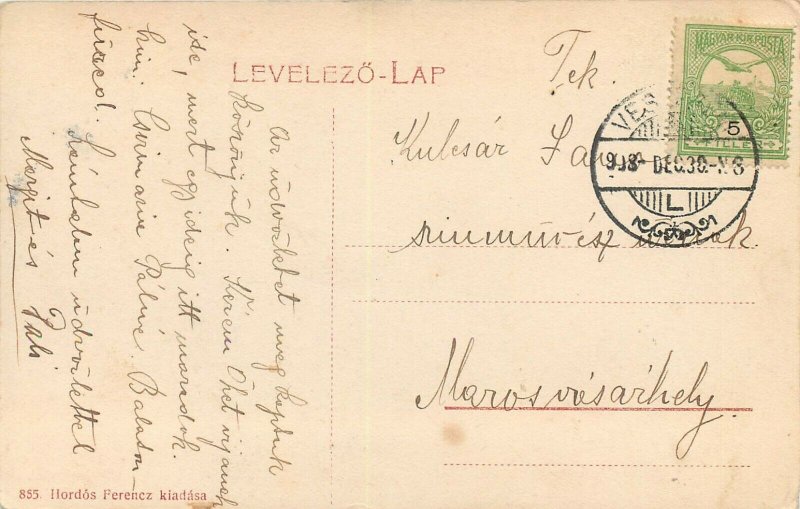 Hungary Balatonfured Templom-utcza 1908 postcard