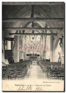 Egreville Old Postcard Interior of church