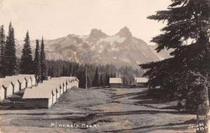 Rainier National Park Pinnacle Peak Cabins Real Photo Antique Postcard J74157