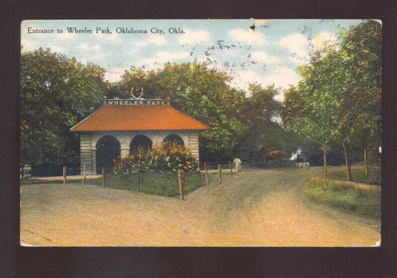 OKLAHOMA CITY OKLAHOMA WHEELER PARK VINTAGE POSTCARD SHREVEPORT LOUISIANA