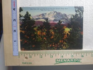 Postcard Folder Pikes Peak, over Ute Pass from Rampart Range Road, Colorado