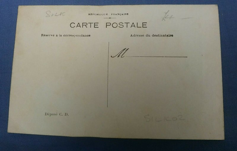 WW1 EMBROIDERED SILK POSTCARD 1916 FLAGS 