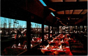 Vtg Windjammer Restaurant Dining Wharf 2 Marina Monterey California CA Postcard