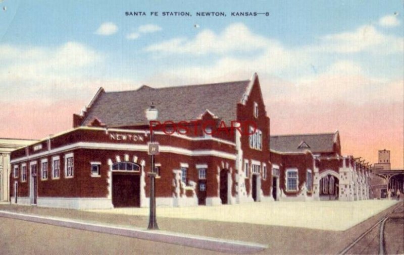 dated Aug. 11, 1945 & June 1956 SANTA FE STATION, NEWTON, KANSAS