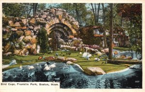 Vintage Postcard 1919 Bird Cage Pond Rocks Franklin Park Boston Massachusetts MA