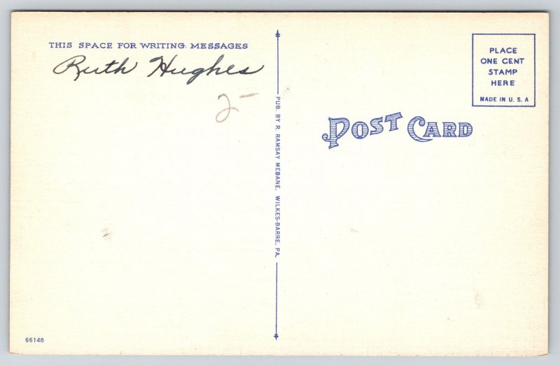 Bethlehem Pennsylvania~Masonic Temple Bldg~Tower~Castellated~Gothic~Linen PC