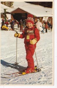 New Hampshire Gilford Alpine Ridge Young Child Skiing