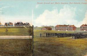 Fort Ontario Oswego Canada Parade Ground Antique Postcard K99066