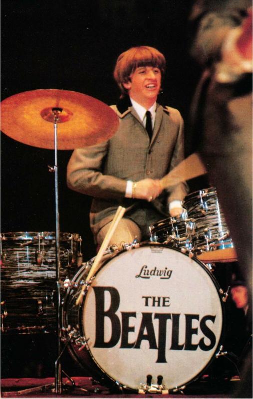 Ringo Starr in Concert in the 1960s The Beatles Modern Postcard