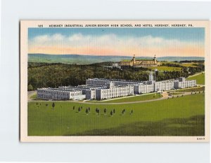 Postcard Hershey Industrial Junior Senior High School And Hotel Hershey, PA