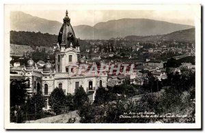 Old Postcard Aix Les Bains Chateau de la Roche and Lake King and Lake Bourget