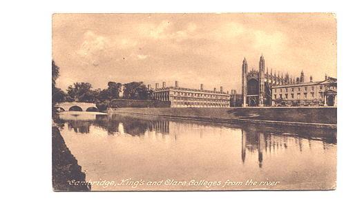 King's and Clare College, Cambridge England, Frith's Series, Used 1931