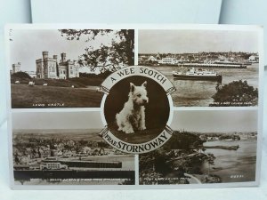 Vintage RP Postcard Multiview Stornoway Harbour Bay Beach Lewis Castle