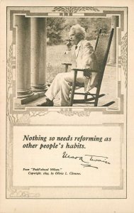 Postcard C-1910 People's Habits comic humor Mark Twain Saying 23-11079