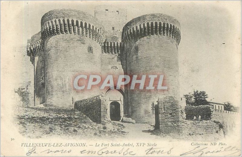 Old Postcard VILLENEUE-LEZ-AVIGNON-Fort Saint-Andr� XVI century