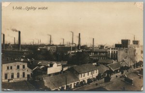 LODZ POLAND OGOLNY WIDOK ANTIQUE REAL PHOTO POSTCARD RPPC