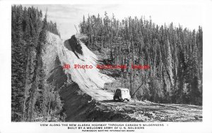 Alaska Highway, RPPC, View Through Canada's Wilderness, Photo No 1