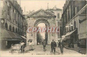 Postcard Old Bordeaux La Porte Dijeaux