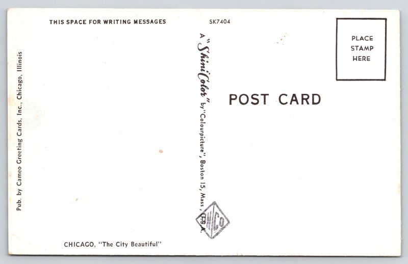 Illinois State Map~Multi-Views~Identified~Capital Springfield~Vintage Postcard