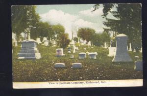 RICHMOND INDIANA VIEW IN EARLHAM CEMETERY ANTIQUE VINTAGE POSTCARD