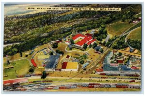 c1940s Aerial View Of Great Furniture Industries Of Fort Smith Arkansas Postcard