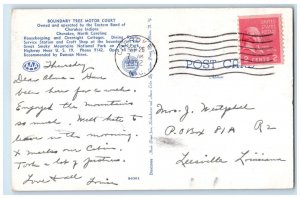 1952 Boundary Tree Motor Court Cherokee Indians Cherokee North Carolina Postcard