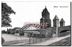 Old Postcard Mainz Kaiserbrücke