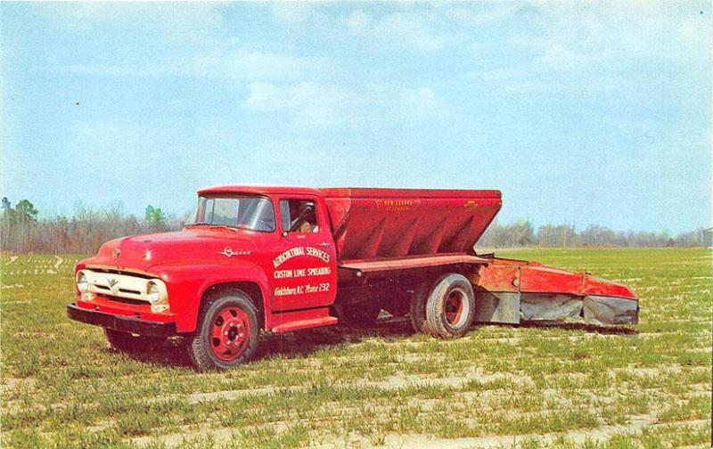 Goldsboro NC W. C. Bone Custom Lime Spreading Services Truck Postcard