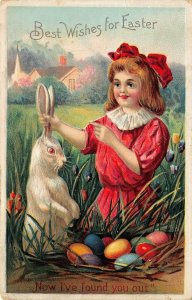 LP68  Easter  Postcard Rabbit Best Wishes