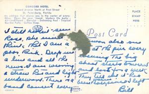 Concord Hotel St Petersburg Florida Fl Postcard