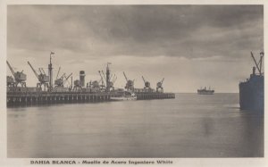 Bahia Blanca Muelle De Acero Ingeniero White Argentina Postcard