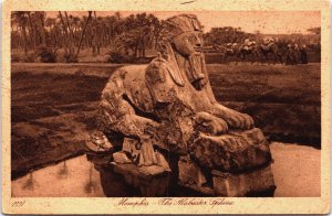 Egypt Memphis The Alabaster Sphinx Vintage Postcard C141