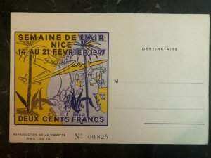 Mint Original Nice France Postcard Air week Aviation 1947 b