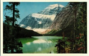 Mt Cavell Athabasca Valley Jasper Park Taylorchrome Postcard Canadian Series Vtg 