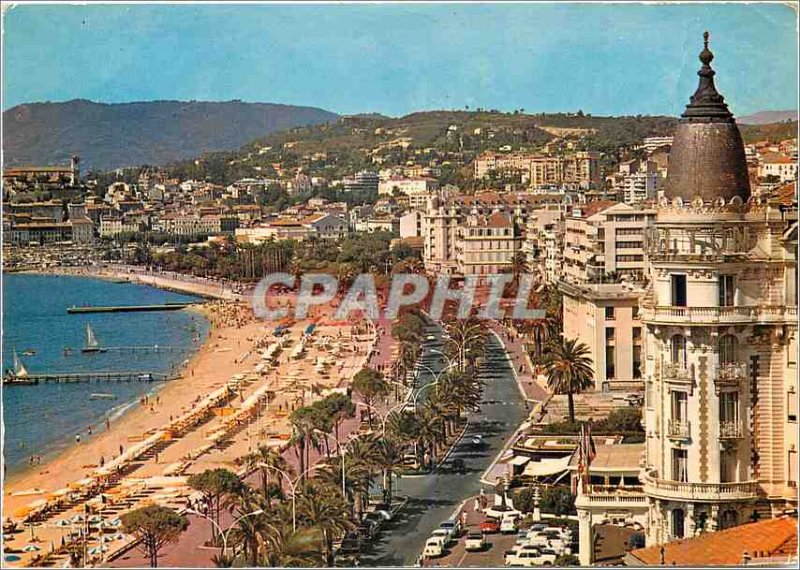 Modern Postcard Cannes Croisette the Promenade General view