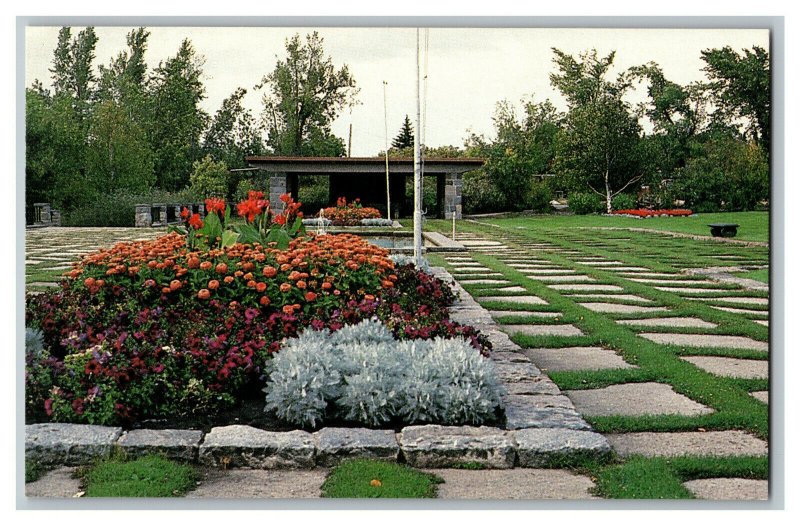 International Peace Garden Upper Terrace Vintage Standard View Postcard 