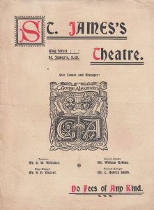 A Debt Of Honour Gypsy French Play St James London Theatre Programme