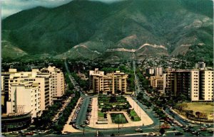 VINTAGE POSTCARD URBANISATION GROWTH PATHS OF THE CITY OF CARACAS VENEZUELA 70s