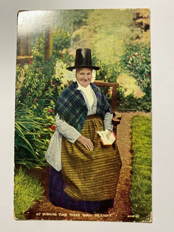 POSTED VINTAGE POSTCARD - WELSH LADY (KK1311) 