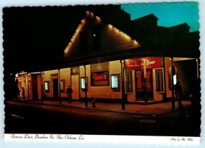 NEW ORLEANS, Louisiana LA  Bourbon Street FAMOUS DOOR Night 1971 -4x6 Postcard