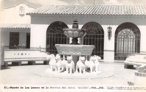 Tehuacan Mexico Hotel Mexico Terraza Fuente Real Photo Antique Postcard (J5879)