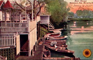 Kansas Wichita Murdock Avenue Boat House 1910