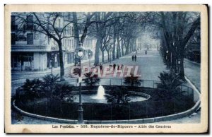 Old Postcard The Pyrenees Bagneres de Bigorre Allee des Coustous