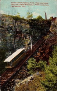 Incline Car on Steepest Point Going Up Lookout Mountain Chattanooga, Tennessee