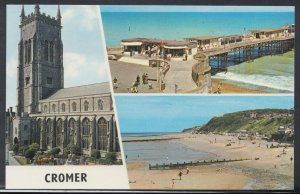 Norfolk Postcard - Views of Cromer, The Pier, The Beach, The Parish Church U1254