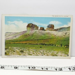 Vintage Postcard Teakettle Rock Green River Wyoming Union Pacific Overland