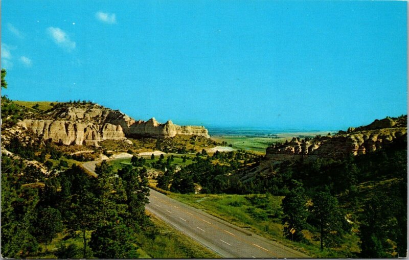 Nebraska's Wildcat Hills between Kimball and Gering Nebraska Postcard