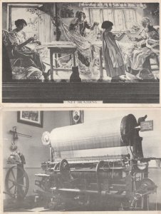 Set Braiding Spinning Wheel Fashion Industry 2x PB Postcard s