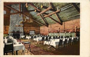 c1905 Postcard 8808 Dining Room Old Faithful Inn Yellowstone Park Detroit Photog