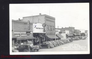 RPPC CUSTER SOUTH DAKOTA DOWNTOWN STREET SCENE OLD CARS REAL PHOTO POSTCARD